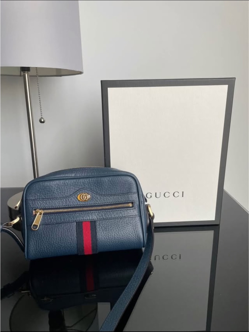 Gucci Blue Mini Ophidia Bag